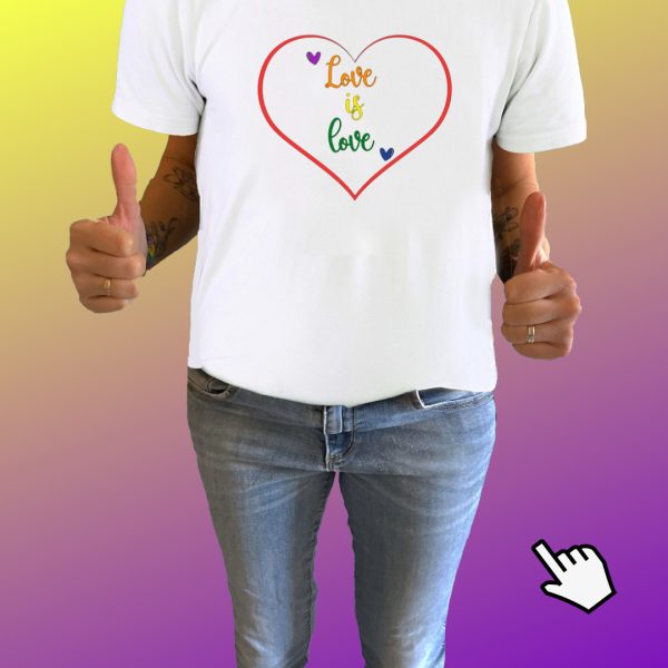 Camiseta personalizada love is love