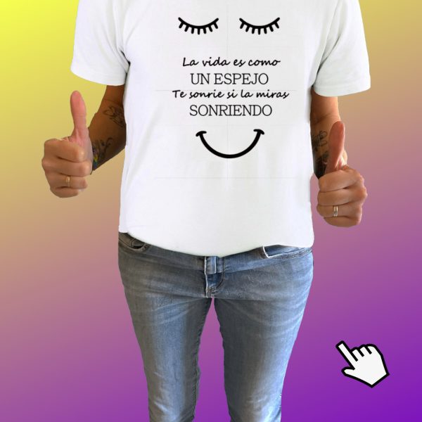 Camiseta personalizada la vida te sonrie